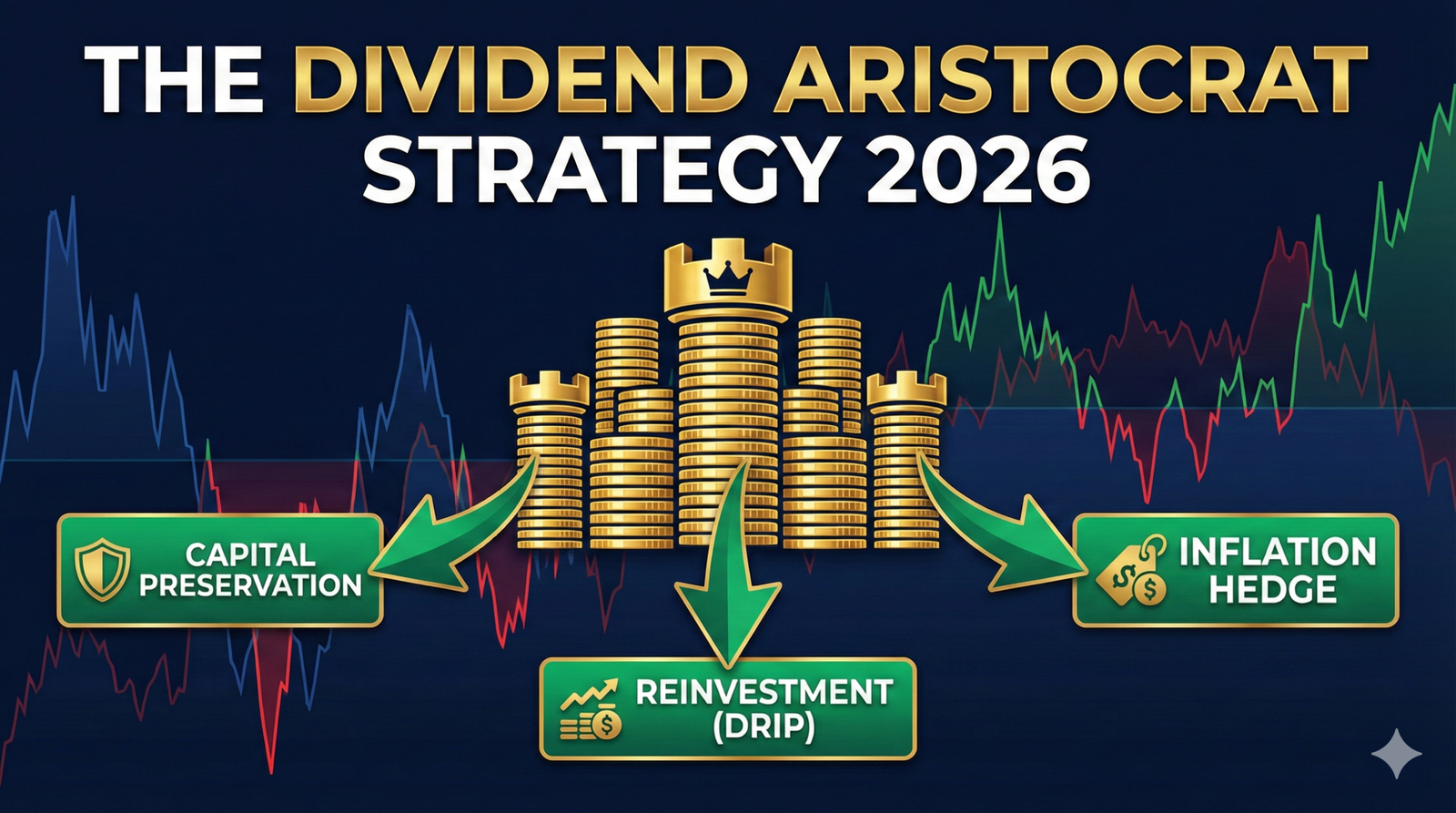 Infographic showing the 4 steps of the 2026 dividend aristocrat strategy.