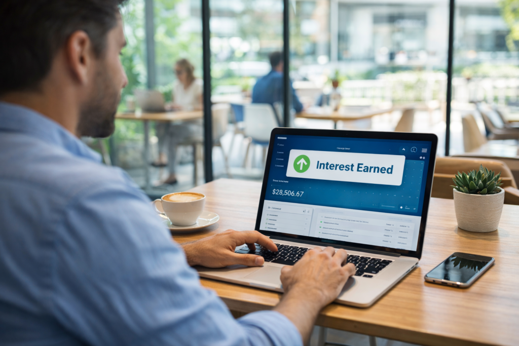 Calculating passive income 2026 goals with high-yield savings.